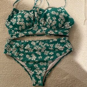 Teal Floral Bikini Bottoms